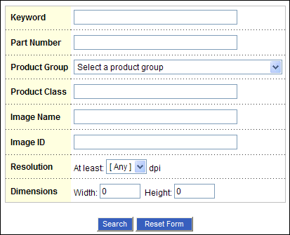 Advanced search options